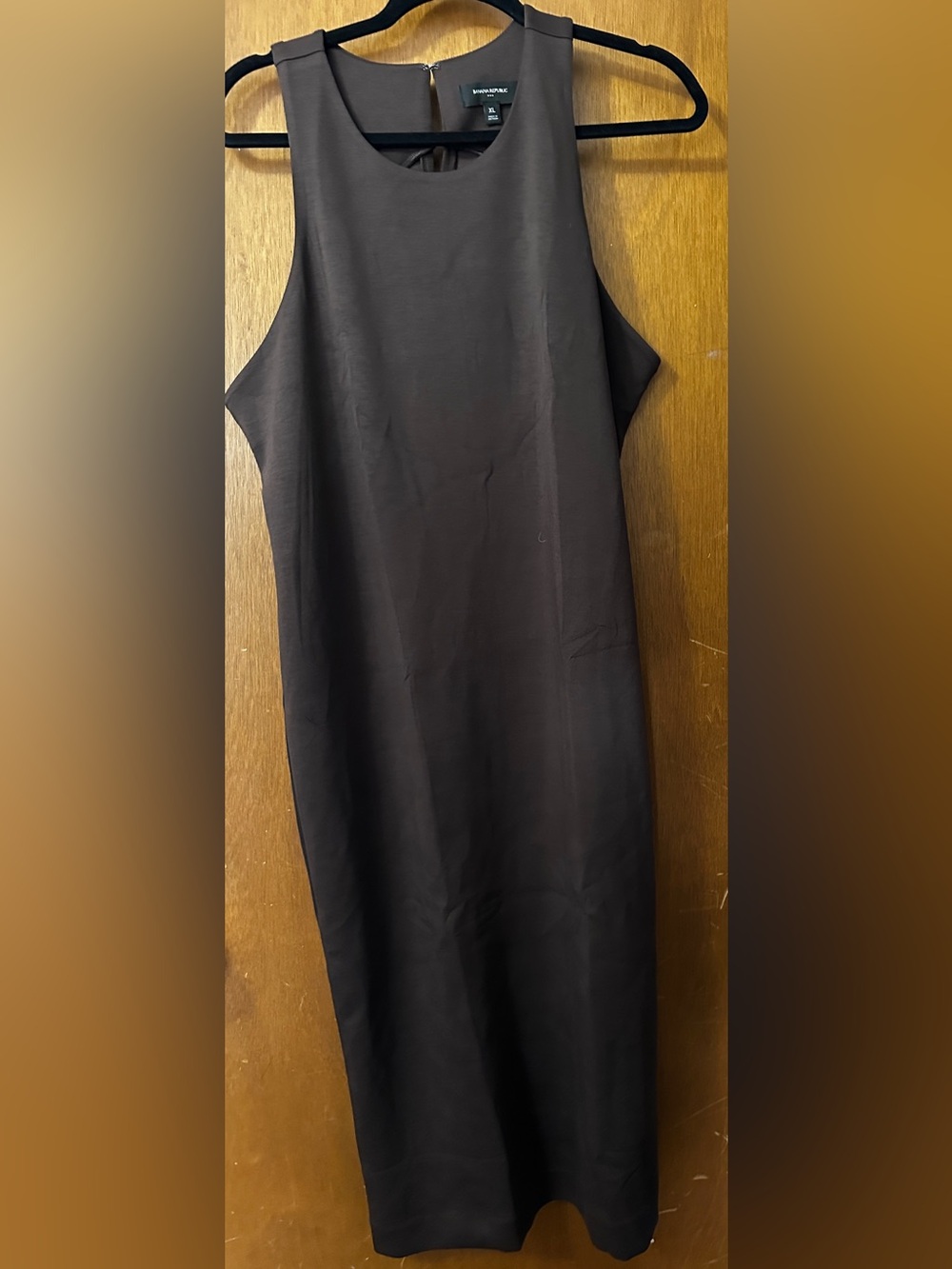 Banana Republic Racer-Neck Midi Dress- Brown